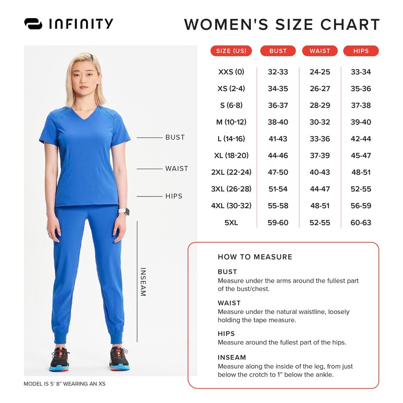 Infinity Cherokee V-Neck Women's Nurse Scrub Top, 4-Way Stretch, Superior