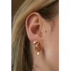 Duo Pave Star Gold Plated Hoops