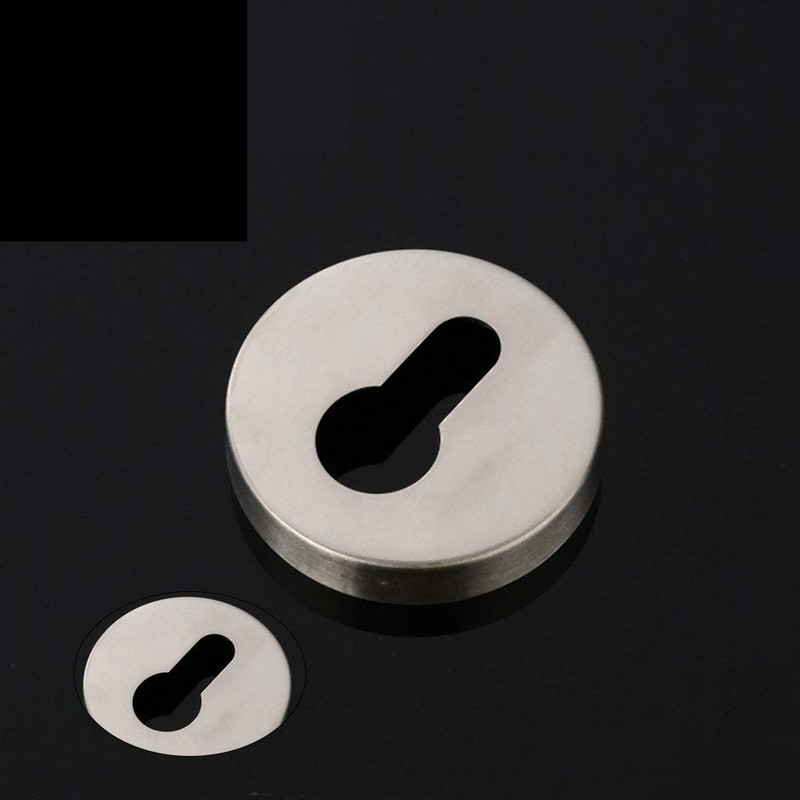 2Pcs Round Keyhole Escutcheon Cover with Screws Stainless Steel Lock