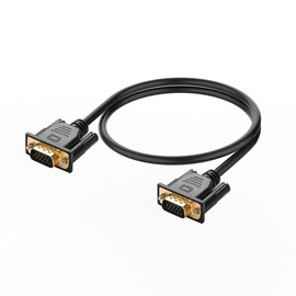 PNGKNYOCN VGA to VGA Cable, 0.5 m VGA 15 Pin 1080P Full HD Male to Male Monitor Video Adapter Cable for Computer PC Monitor Laptop TV Projector and More (0.5 m)