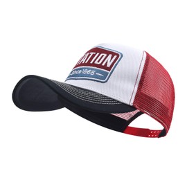 Gvatasz Men Women Mesh Trucker Cap with Breathable Mesh Back, Snapback Baseball Hat Casual Dad Hat Golf Sun Hat,Black White