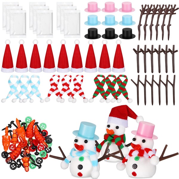 9 Pack Snowman Craft Kit for Kids Christmas Snowman DIY