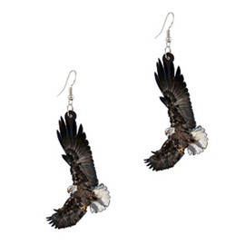 MALOYANVE Acrylic Bird Earrings for Women Novelty Colorful Elegant Long-tailed Parakeet Parrot Hummingbird Eagle Dangle Drop Animal Earrings Jewelry Gifts (Eagle)