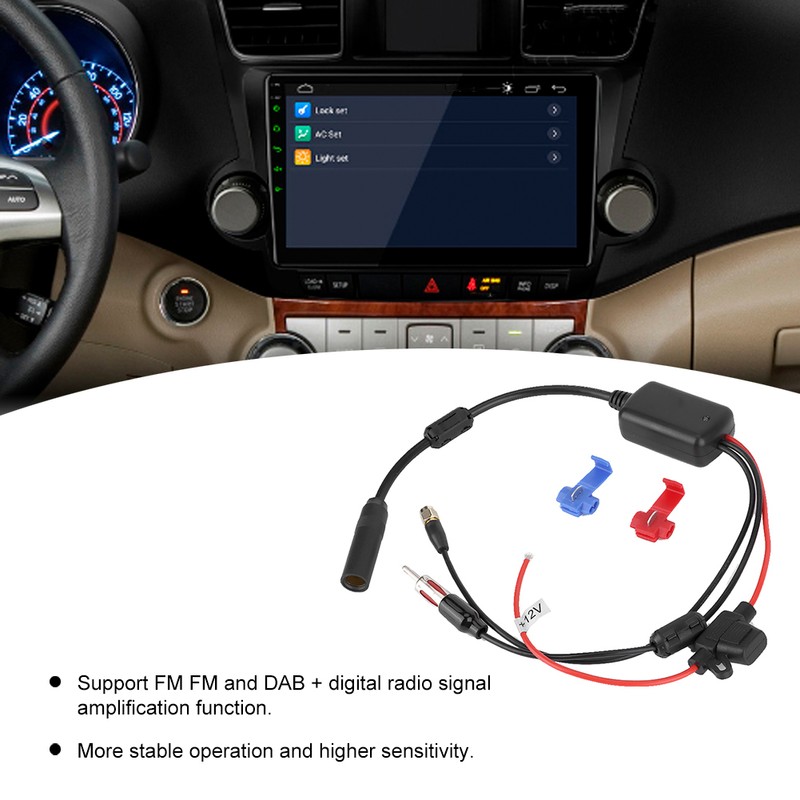 Car DAb FM Radio Signal Reception Antenna Amplifier SMA Head