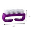 Nail Brush with Durable Plastic Handle - Purple, 10 Pack