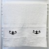 Huuraa Gäste-Handtuch Cheerleader Silhouette Geschenk 50x100cm White Baumwolle Cheerleader Präsent