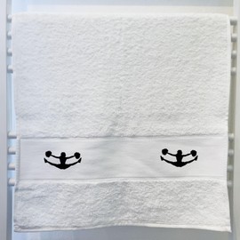 Huuraa Gäste-Handtuch Cheerleader Silhouette Geschenk 50x100cm White Baumwolle Cheerleader Präsent