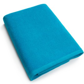 Softerry - Toalla de playa sólida de 30 x 60 pulgadas, extra suave estilo piscina y complejo, 100% algodón (1 toalla, turquesa)