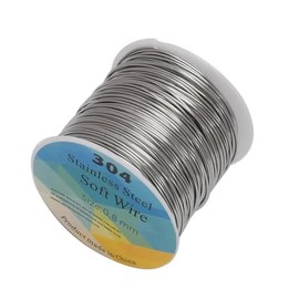 304 Stainless Steel Wire for Chain Wire, Sculpture Wire and Jewellery Making Wire (1.0.8 mm/40 meters)
