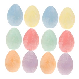 SHINEOFI 12pcs Sidewalk Chalk Set Unique Egg Shaped Colored Chalk for Outdoor Drawing Durable Washable Safe for Creative Graffiti Driveways Sidewalks