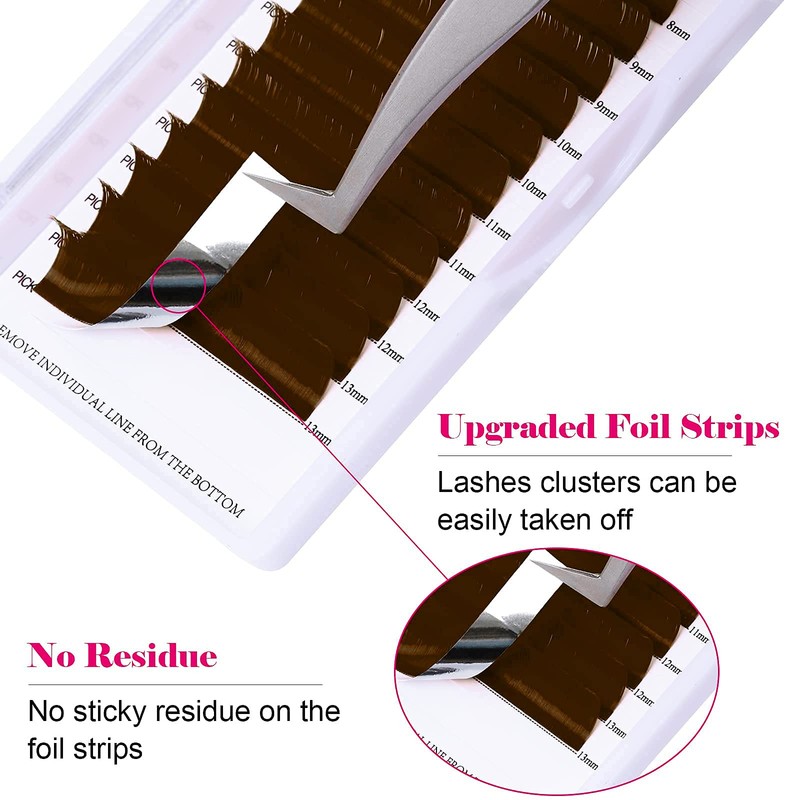 Self-Fanning Volume Eyelash Extensions, 0.07 mm, C Curl Colour Lashes,