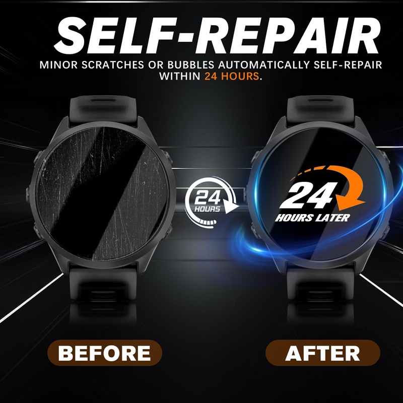 8 Packs Compatible for Garmin Forerunner 570 42mm Screen Protector,Advanced