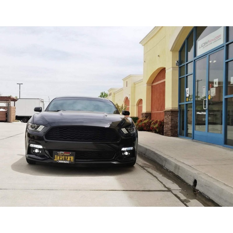 iJDMTOY No-Drill Front License Plate Relocator Bracket Compatible with 2015-2023