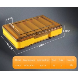 Estuchelandia Estuche Caja Para Aparejos Señuelos Anzuelos De Pesca 12 Esp