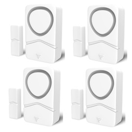 GREENCYCLE Window Sensors for Security, Door Alarms When Opened, Window and Door Alarms for Home, Easy Installation, Ideal for Home, Garage, Apartment, Dorm Rooms, Office and More, 4Pcs