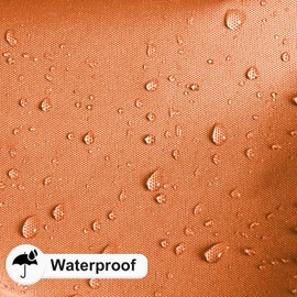 OutdoorLines - Funda de cojín de asiento de patio, funda de cojín impermeable para muebles de exterior, funda de cojín antideslizante para silla de patio trasero (juego de 4, 24 x 24 x 4 pulgadas, color naranja, solo cubierta)