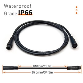 Dbrand Extension Cable 2Pin/3Pin/4Pin/5Pin/6Pin/9Pin Plug Waterproof Connector for Ebike Kit,Display/Ebrake/Throttle/Shift Sensor/Hub Motor/Mid-Motor Signal Extension Cable (6PIN Male-Female)