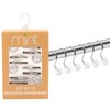 J&V TEXTILES Shower Curtain Hooks Rings, Rust Resistant Metal Double