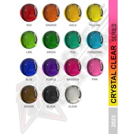 Xentric Guitars - Crystal Clear Series Resin Guitar Knobs & Switch Caps (6mm Dome Knob, Purple)