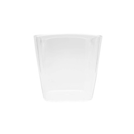 Huang - cubeta de basura cuadrado acrílico transparente | Contenedor de basura para baños, cocinas, oficinas en casa, a prueba de roturas, elegante, duradero y compacto