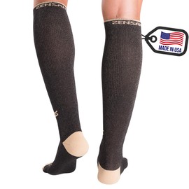 Fresh Legs Copper Compression Socks, Black, Medium