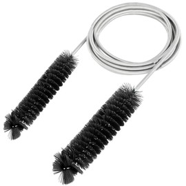 1 x pipe brush, drain brush, hose brush, cleaning brush, long double head cleaning brush, flexible, for interior cleaning of tubes with small openings, 102 cm