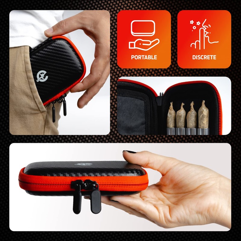 Epulse Holder Case Smell Proof with 4 King Size Metal