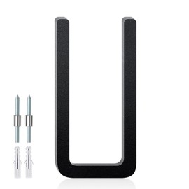 SpNo1-MS 4 Inch Floating Aluminum House Address Numbers Letters, Modern Metal House Numbers for Outside, Black Metal Door Address Letter and Number for Home Garden Office Apartment (U)