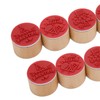 12Pcs Birthday Stamps Wooden Handle Assorted Style Clear Pattern Wooden