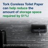 Tork OptiServe 2-Roll Coreless Toilet Paper Dispenser Black T7/T5, Vertical