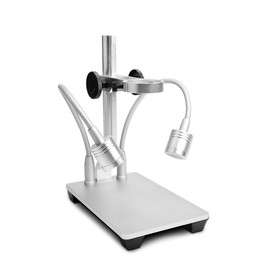 Jiusion Actualizado con 2 lámparas de aleación de aluminio universal ajustable profesional soporte soporte soporte de escritorio para Max 1.4 pulgadas de diámetro USB Digital Microscopio Endoscopio, Lupa para cámara de lupa