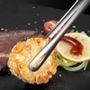 24/28CM Stainless Steel Kitchen Straight Grill Tweezers BBQ Food Tongs