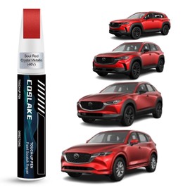 COSLAKE Car Touch Up Paint(Soul Red Crystal Metallic(46V)) for Mazda, Car Paint Scratch Repair Kit, Quick & Easy Solution to Repair, 2 in 1 Scratch Remover Pen with Color-Matched