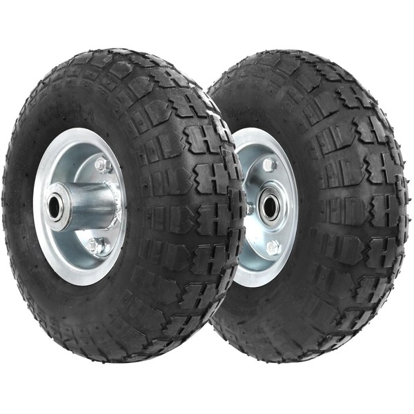 MaxxHaul 51078 10 inch Pneumatic Wheels 4.10/3.50-4 Tire with 5/8"