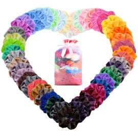 60 Colores Gomas De Pelo Scrunchies Terciopelo Pare Mujer
