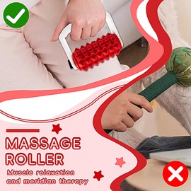 Roller for Muscles,Portable Whole Body Reliever | Muscle Recovery Relaxation Roller for Post-workout Sports Training Pilates Yoga Travel Airplane