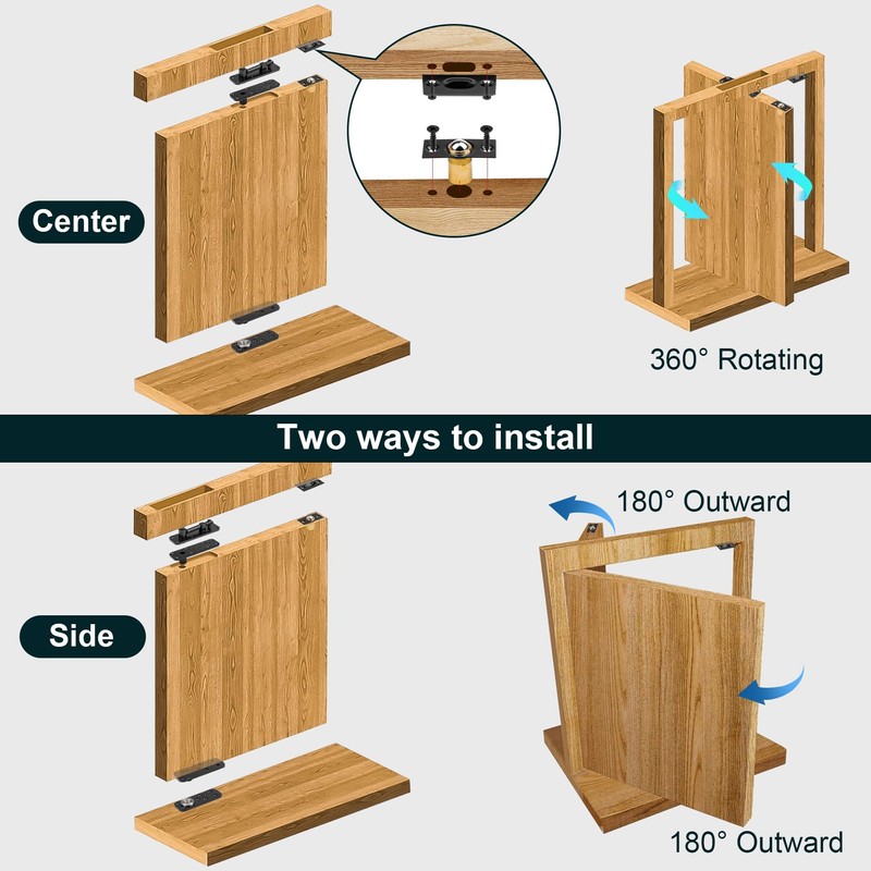 Hidden Door Hinge,570Lbs Load-Bearing Thickened Solid Stainless Steel - Heavy