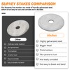 Survey Markers Stakes Stainless Washers for Low Profile Property Line