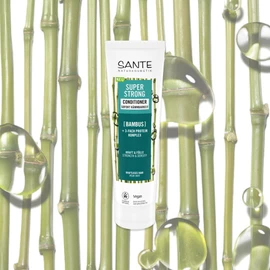 SANTE Naturkosmetik Super Strong Conditioner Bio-Bambus + 3-Fach Protein Komplex, vegane Haarspülung ohne Silikone, pflegt und stärkt kraftloses Haar, für ein dichteres Haargefühl, 150 ml