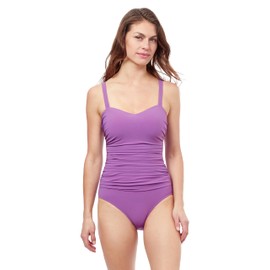 Profile by Gottex Women's Standard Tutti Frutti D-Cup One Piece, Warm Purple
