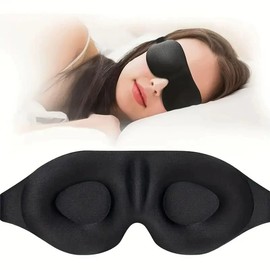 Eye Mask for Sleeping 100% Blackout Sleep Masks for Women & Men Zero Eye Pressure Ergonomic Design 3D Cutout Eye Movement Friendly with Adjustable Strap for Travel Sleep Nap