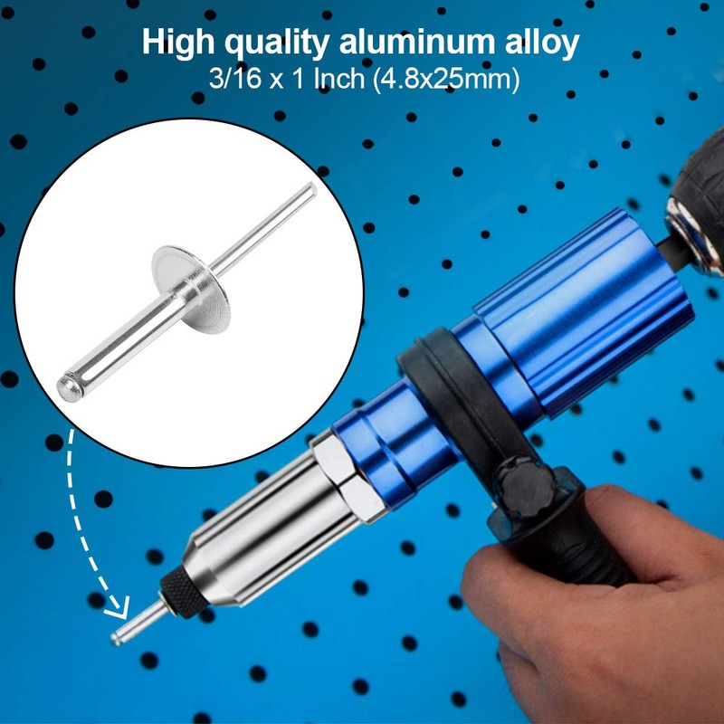 PAGOW 3/16 x 1 Inch (4.8x25mm) Flange Aluminum Blind Rivet,