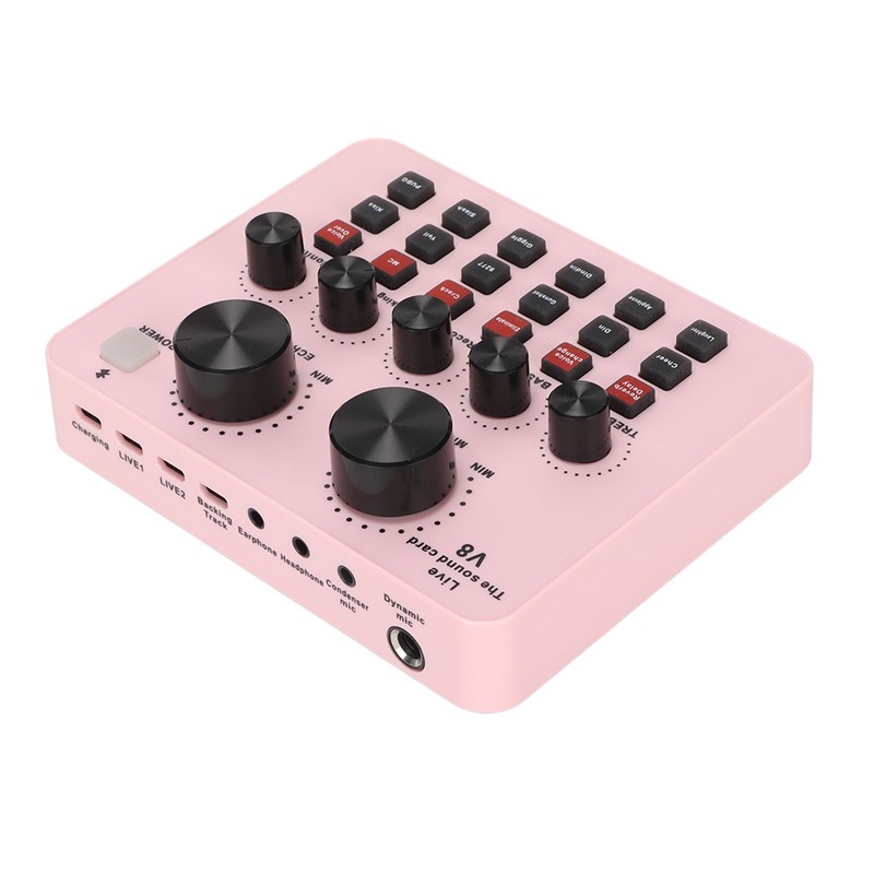 V8 USB Live Sound Card 48KHz 16 Bits Dual Channel