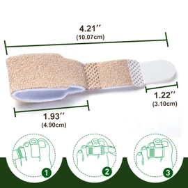 Mcvcoyh Broken Toe Wraps 6 Pack Cushioned Bandages Hammer Toe Separator Splints, Toe Straight Hammertoe Wrap