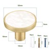 Kyrio 16pc Marble Brass Drawer Knobs, 32mm Cabinet Handle Pulls,