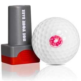 QUBI Golf Ball Stamp, Golf Ball Stamper, Self-Inking Golf Ball Stamp Marker to Identify Golf Balls, Golf Gift Golf Accessories for Men and Women Golfers (Donut)