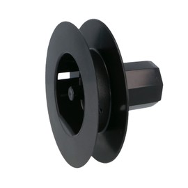 Amig - Black Nylon Disc Roller with Pin for Roller Blind Shaft Bearings | For 18 mm Tapes, 42 mm Hoses and ABS Plastic Tester | Diameter 140 mm