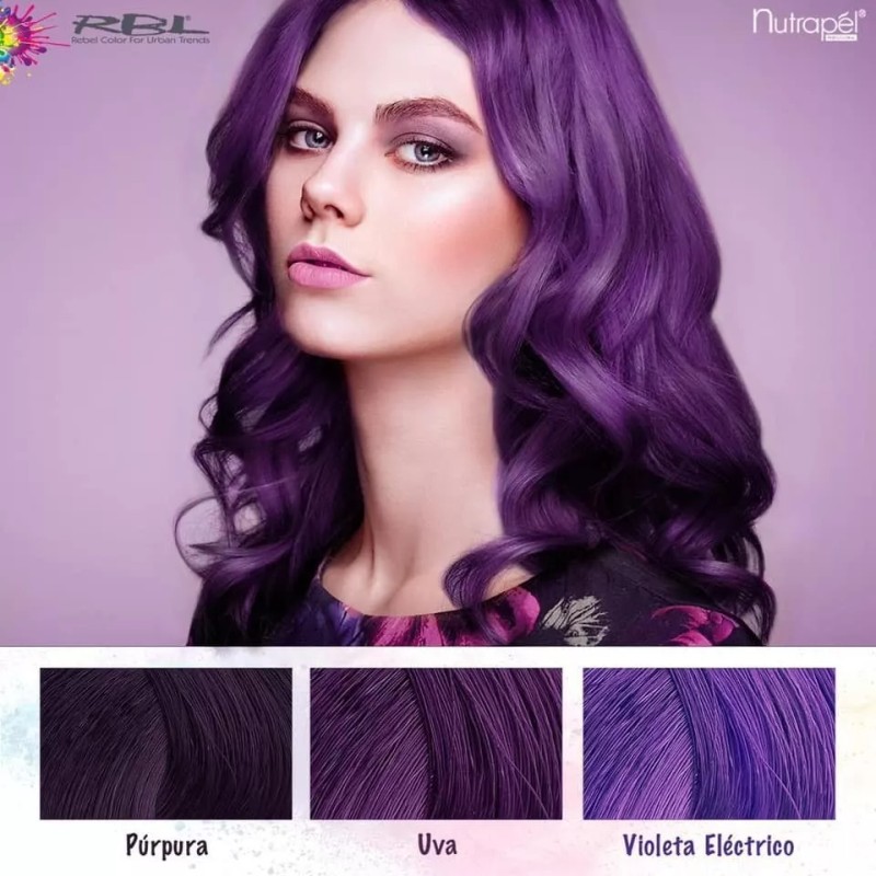 RBL Tinte Para Cabello Rbl Semi Permanente Púrpura 90 G