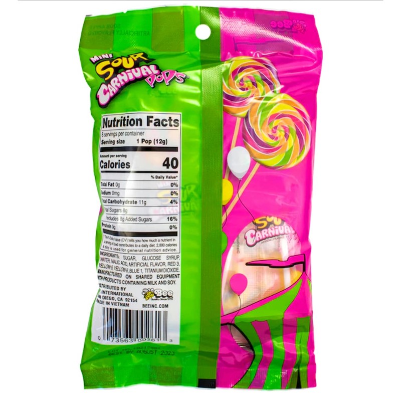 mini sour carnival pops
