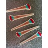 5pc. Teal and Gold Makeup Brush Resin Planar Flatback, Makeup
